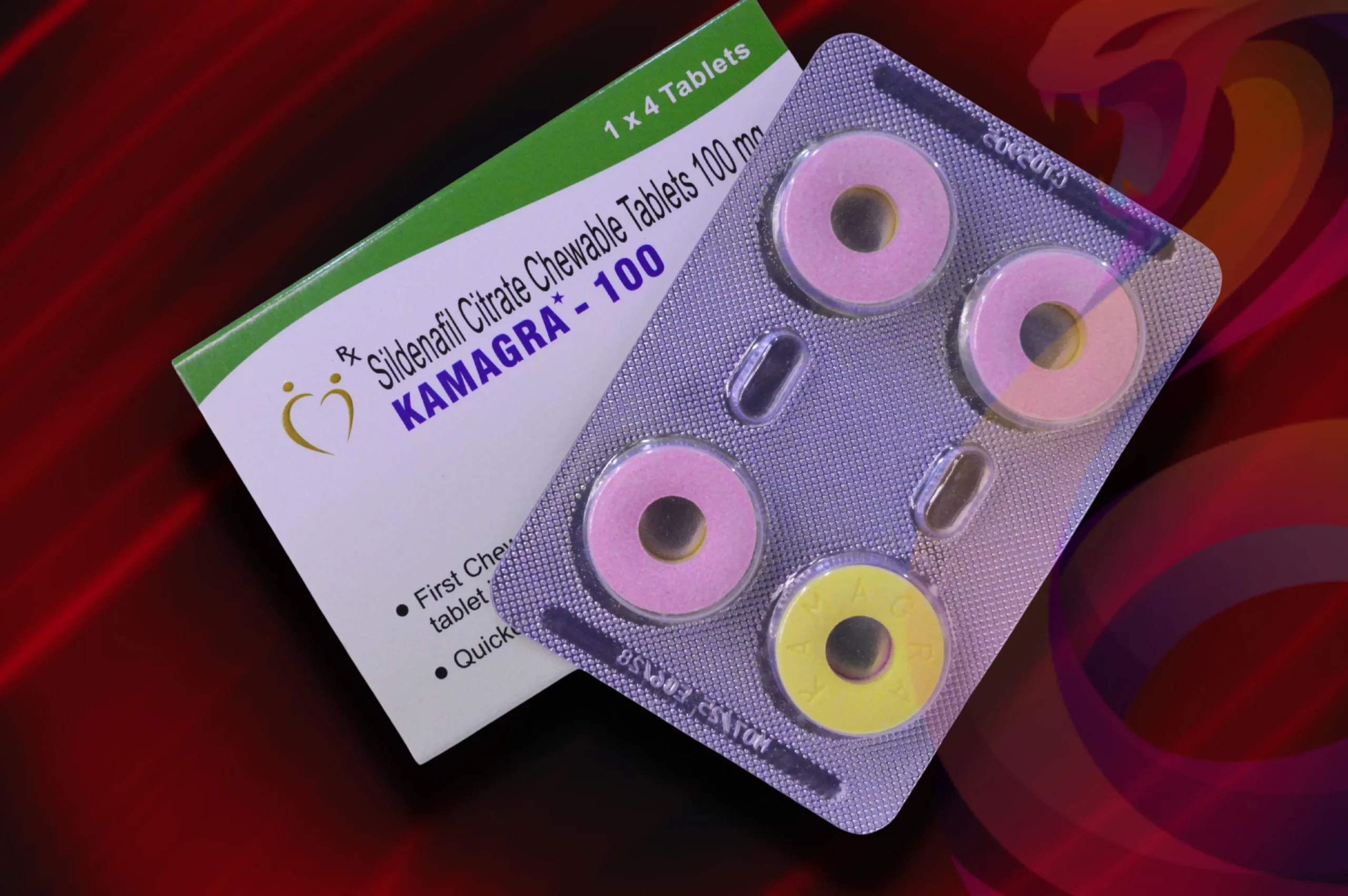 Kamagra Polo ovocné cukříky detail blistr