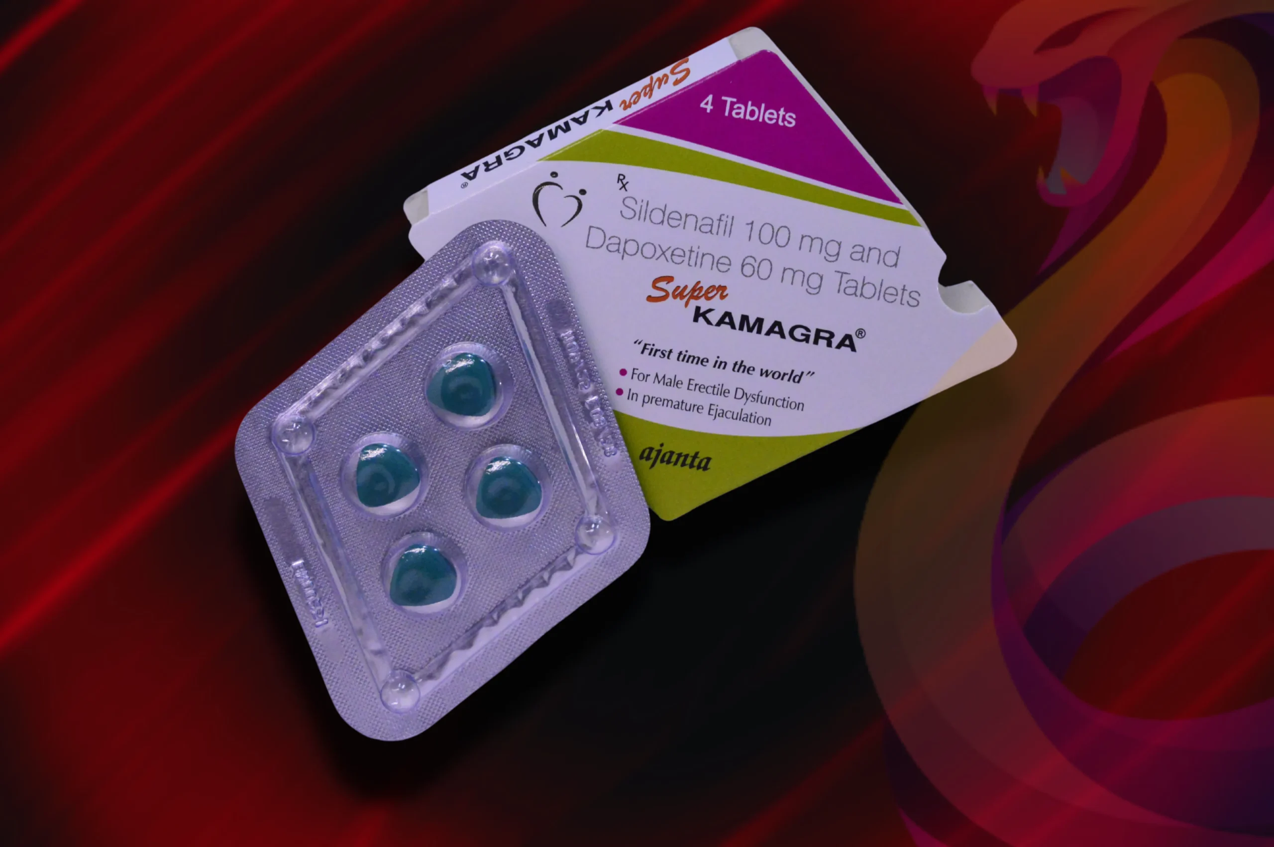 Super Kamagra 100/60 mg detail balení a blistr