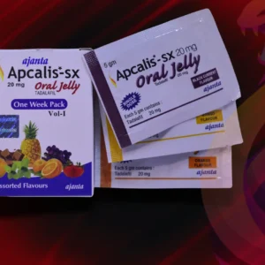 Apcalis Oral Jelly detail na balení a obsah 3 sáčky