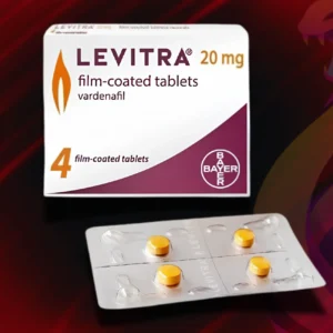 Levitra produktové foto detail na balení a blistr
